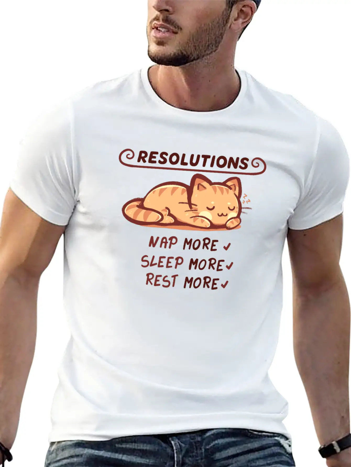 Resolution To Sleep Unisex Short Sleeve Soft Cotton T-Shirt – Casual Everyday Wear