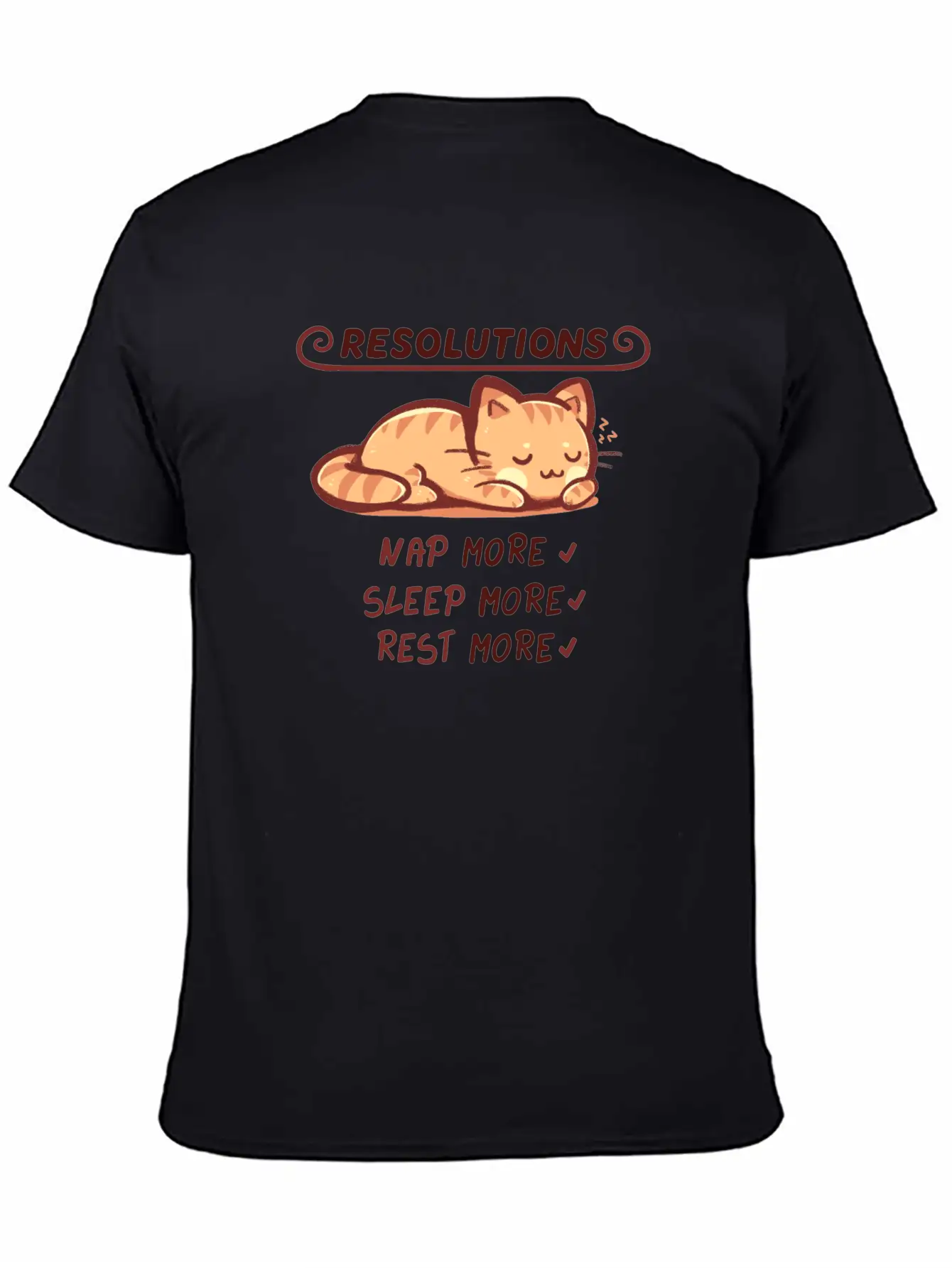 Resolution To Sleep Unisex Short Sleeve Soft Cotton T-Shirt – Casual Everyday Wear