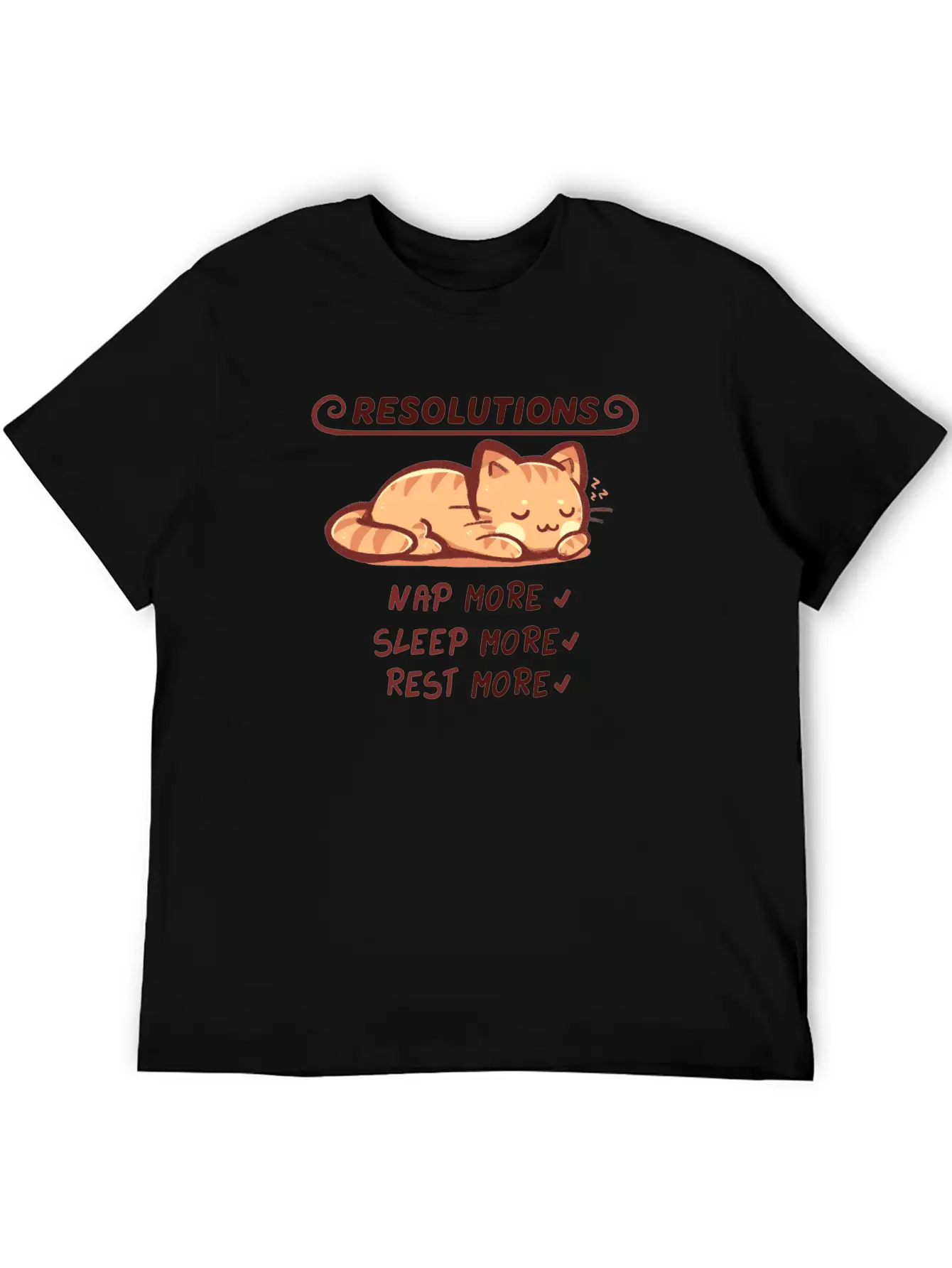 Resolution To Sleep Unisex Short Sleeve Soft Cotton T-Shirt – Casual Everyday Wear