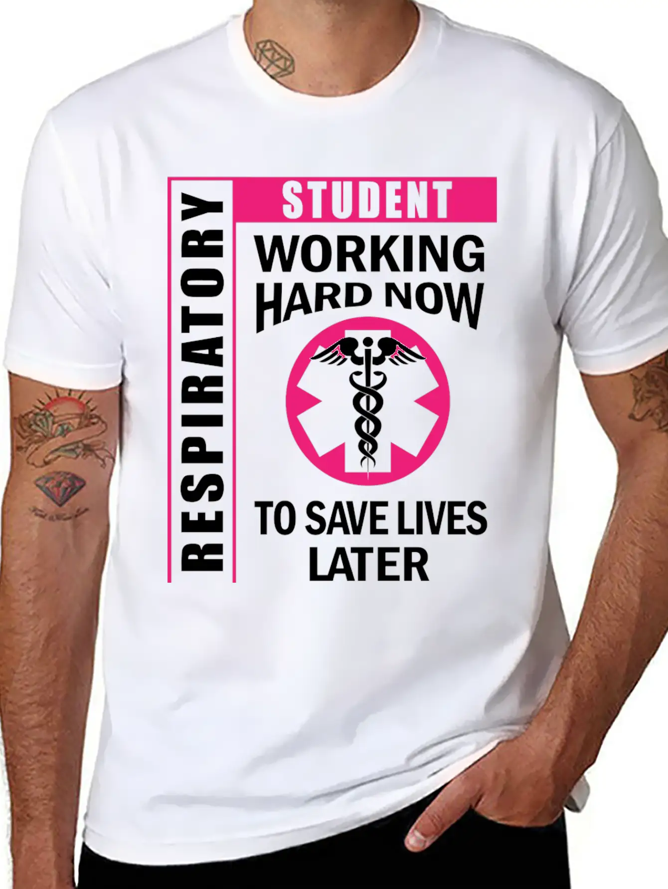 Respiratory Therapy Student For Future Rt Unisex Short Sleeve Soft Cotton T-Shirt – Casual Everyday Wear