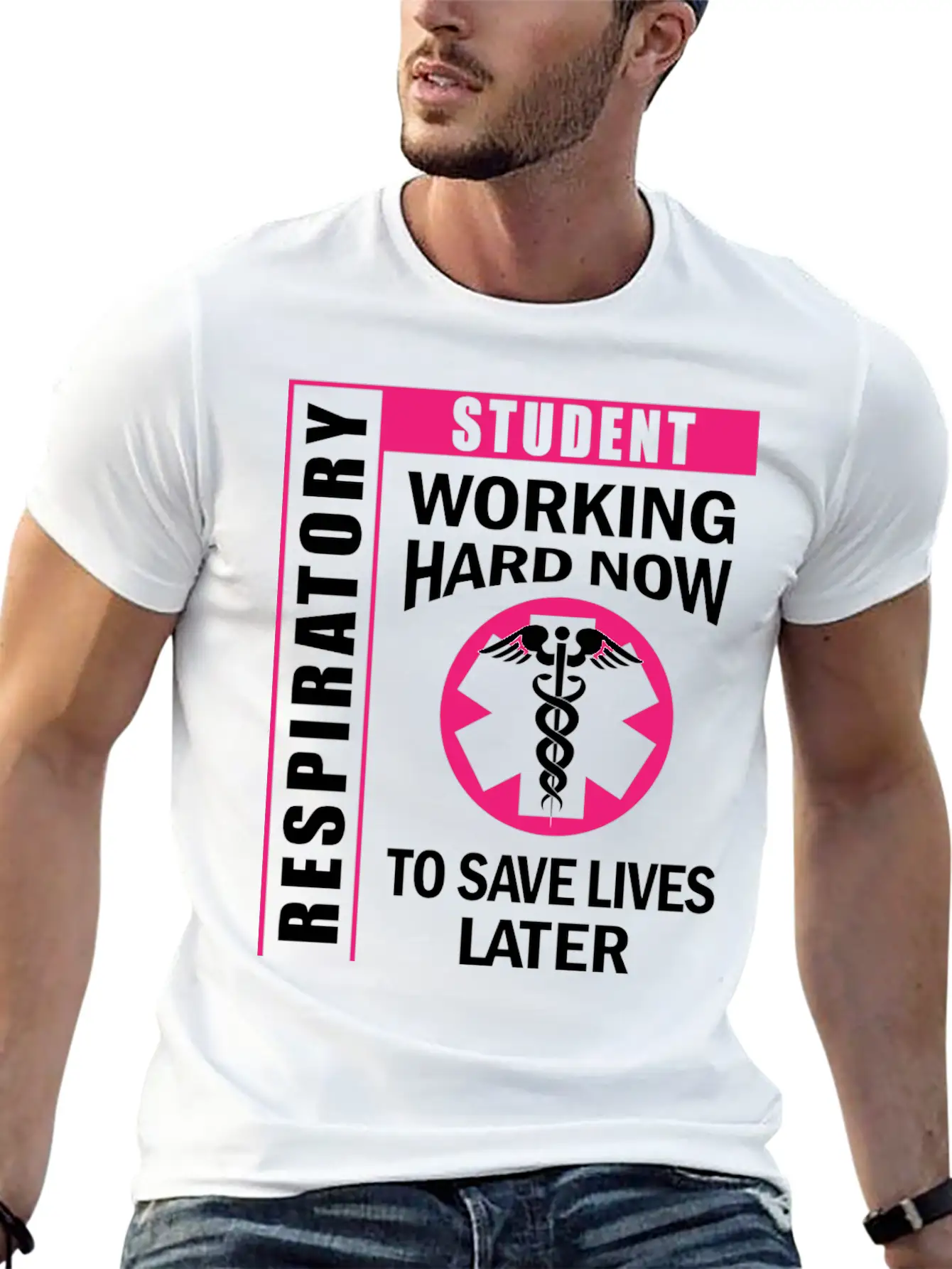 Respiratory Therapy Student For Future Rt Unisex Short Sleeve Soft Cotton T-Shirt – Casual Everyday Wear