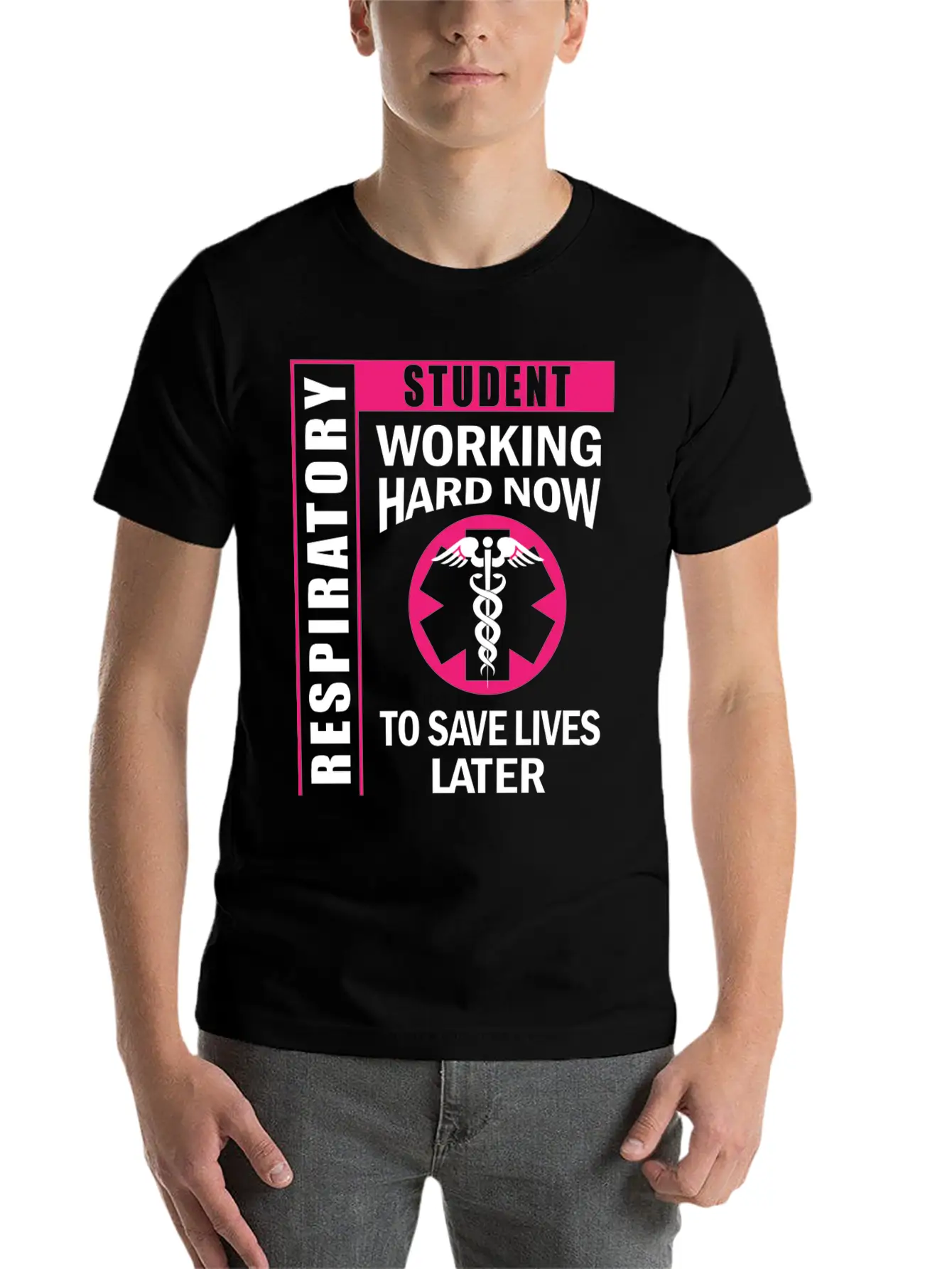 Respiratory Therapy Student For Future Rt Unisex Short Sleeve Soft Cotton T-Shirt – Casual Everyday Wear