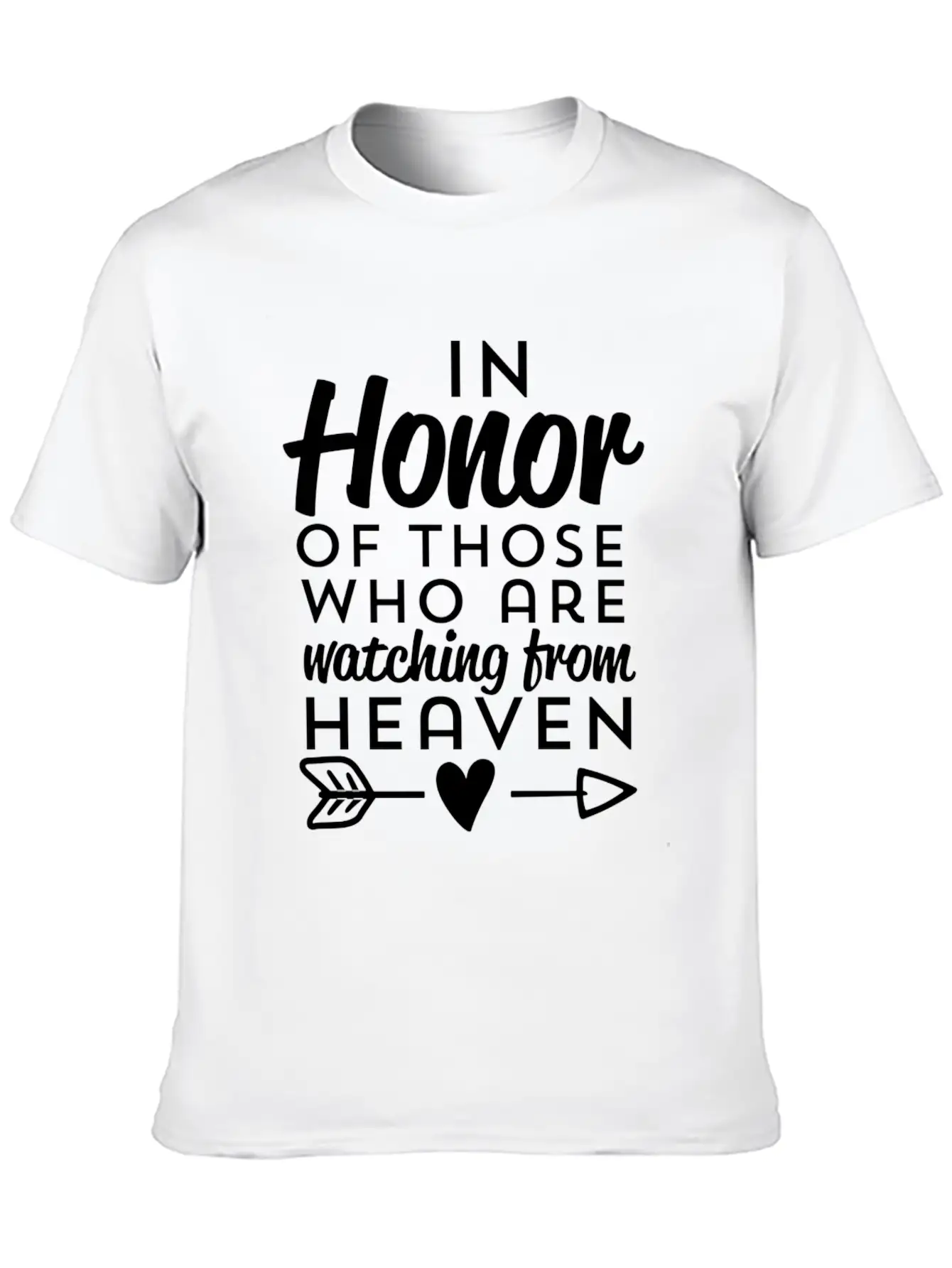 Rest In Peace Honor Those Who Matching From Heaven Unisex Short Sleeve Soft Cotton T-Shirt – Casual Everyday Wear