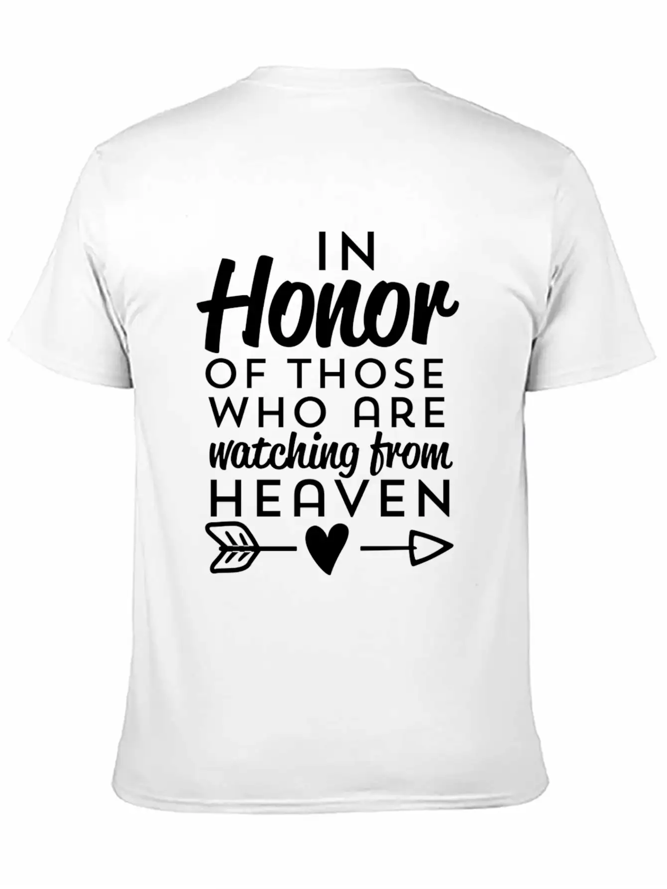 Rest In Peace Honor Those Who Matching From Heaven Unisex Short Sleeve Soft Cotton T-Shirt – Casual Everyday Wear
