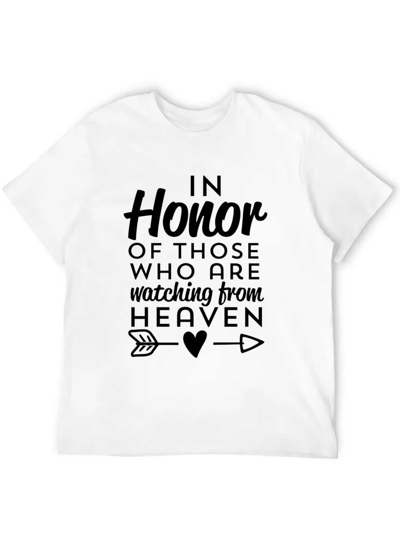 Rest In Peace Honor Those Who Matching From Heaven Unisex Short Sleeve Soft Cotton T-Shirt – Casual Everyday Wear