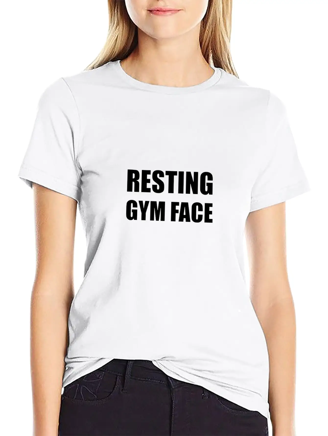 Resting Gym Face Funny Unisex Short Sleeve Soft Cotton T-Shirt – Casual Everyday Wear