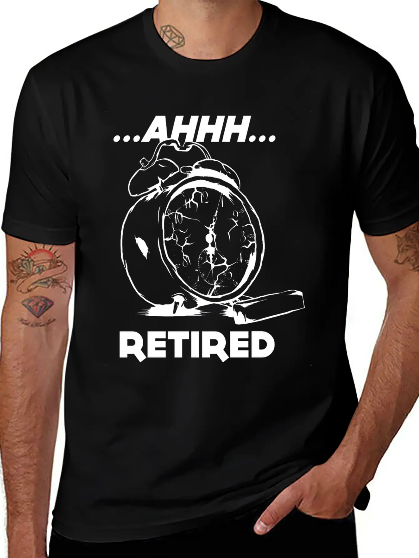 Retired Alarm Clock Retirement Time Unisex Short Sleeve Soft Cotton T-Shirt – Casual Everyday Wear