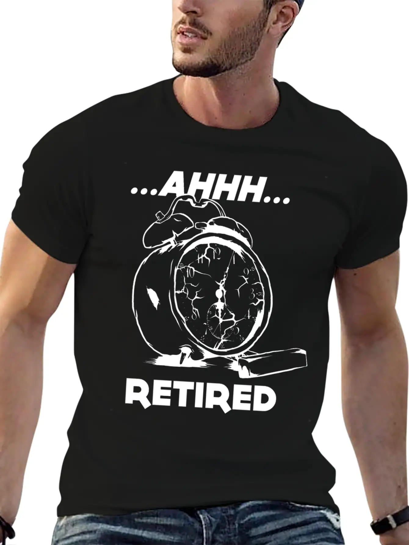 Retired Alarm Clock Retirement Time Unisex Short Sleeve Soft Cotton T-Shirt – Casual Everyday Wear