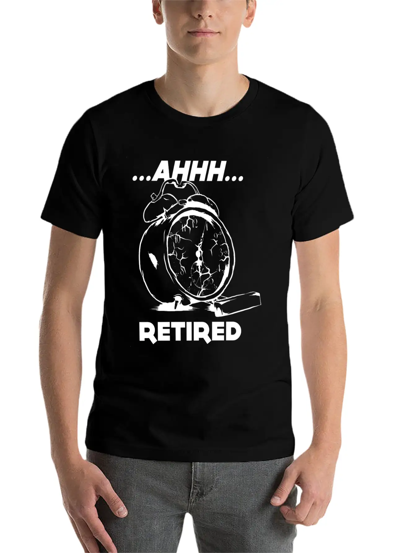 Retired Alarm Clock Retirement Time Unisex Short Sleeve Soft Cotton T-Shirt – Casual Everyday Wear
