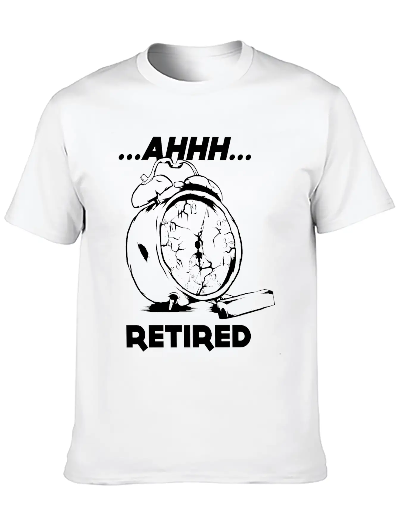 Retired Alarm Clock Retirement Time Unisex Short Sleeve Soft Cotton T-Shirt – Casual Everyday Wear