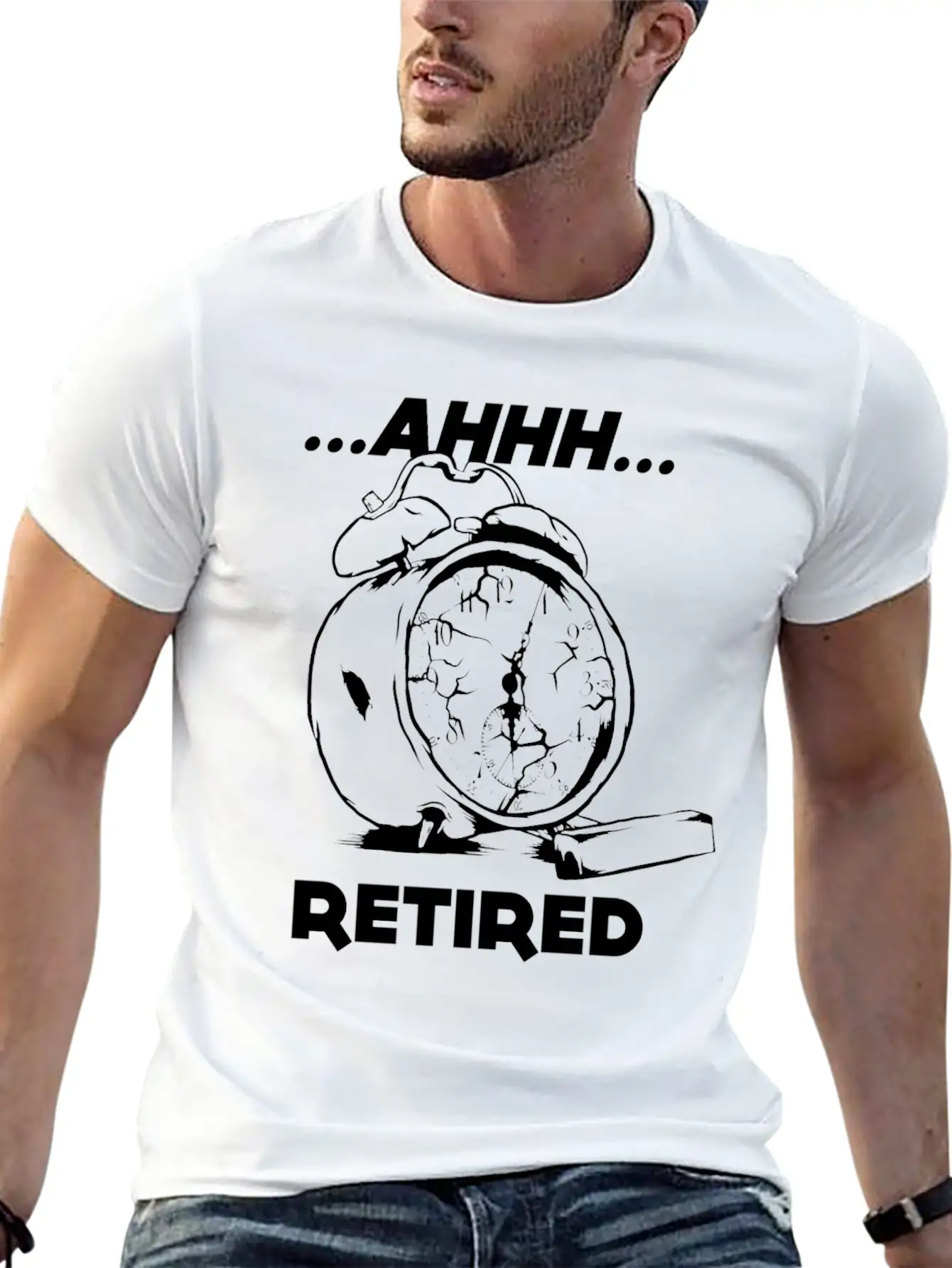 Retired Alarm Clock Retirement Time Unisex Short Sleeve Soft Cotton T-Shirt – Casual Everyday Wear