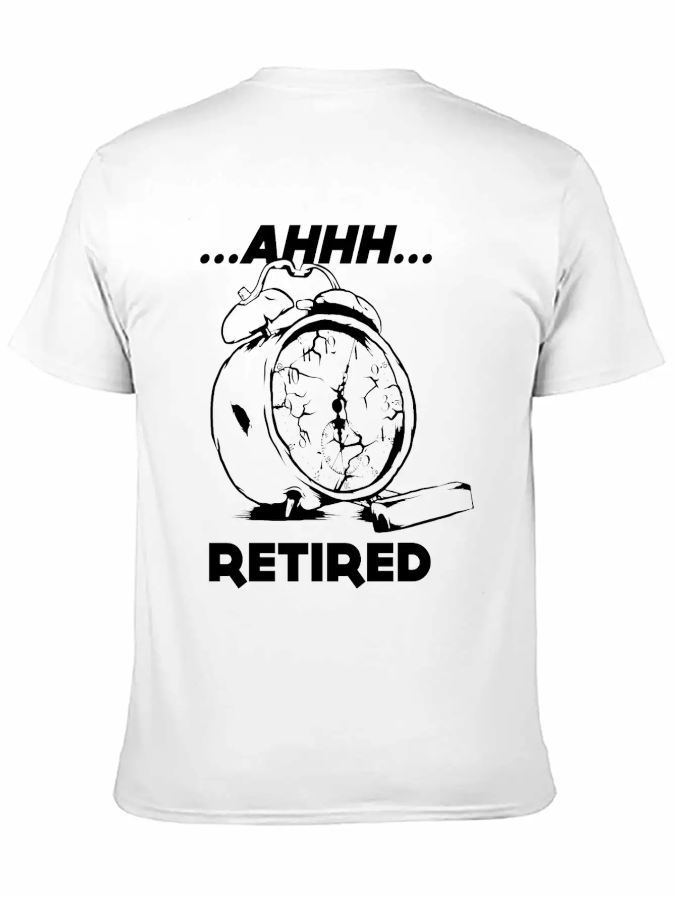 Retired Alarm Clock Retirement Time Unisex Short Sleeve Soft Cotton T-Shirt – Casual Everyday Wear