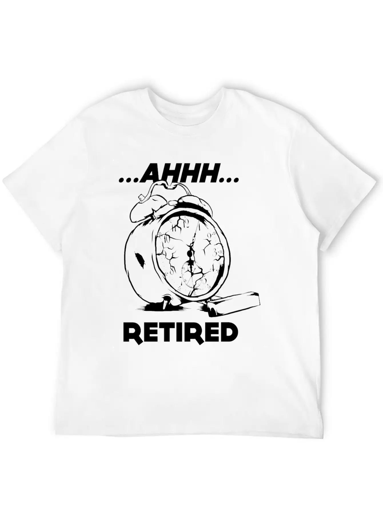 Retired Alarm Clock Retirement Time Unisex Short Sleeve Soft Cotton T-Shirt – Casual Everyday Wear