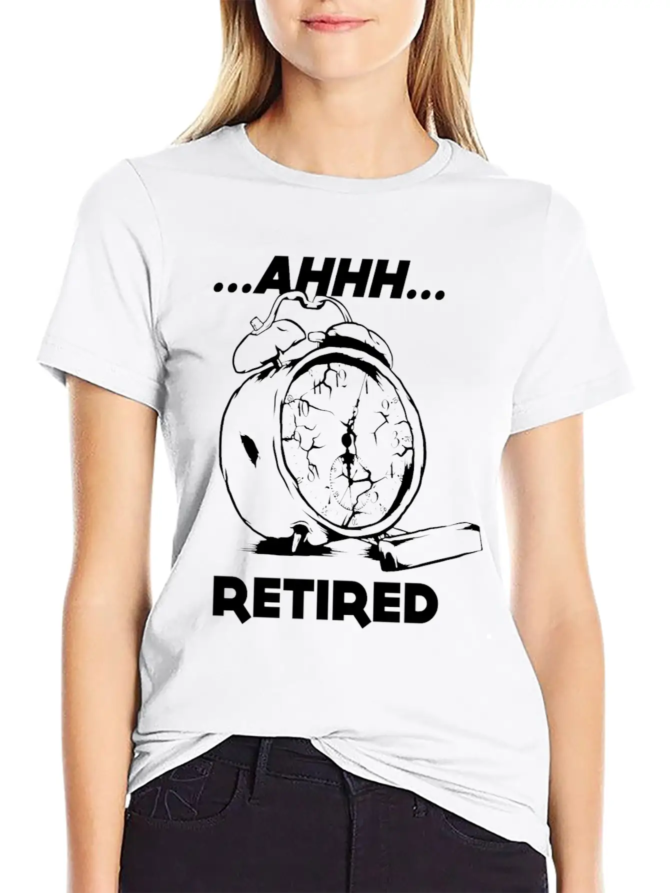 Retired Alarm Clock Retirement Time Unisex Short Sleeve Soft Cotton T-Shirt – Casual Everyday Wear