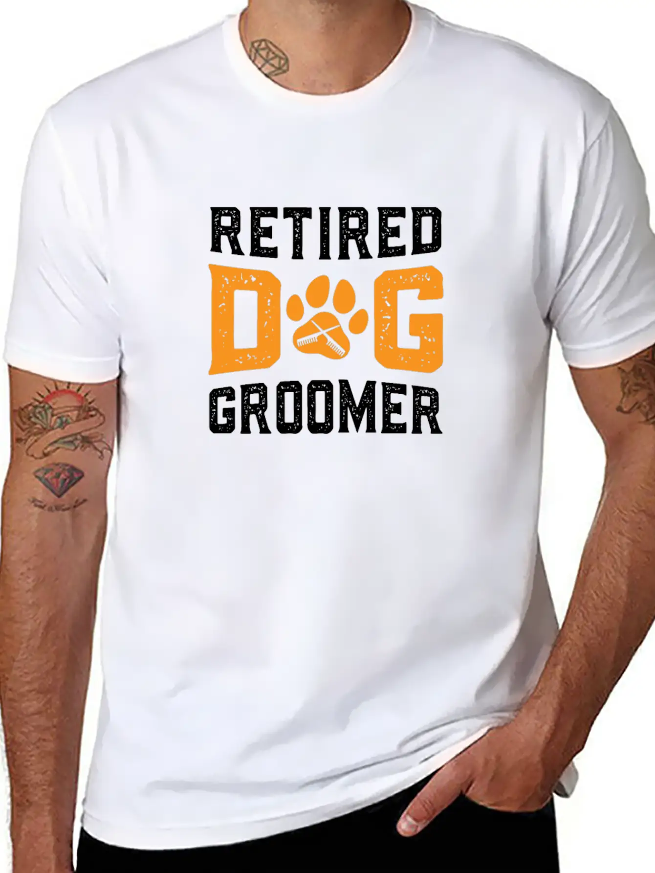 Retired Dog Groomer Fur Artist Retirement Party Unisex Casual T-Shirt – Clean Design For Daily Comfort