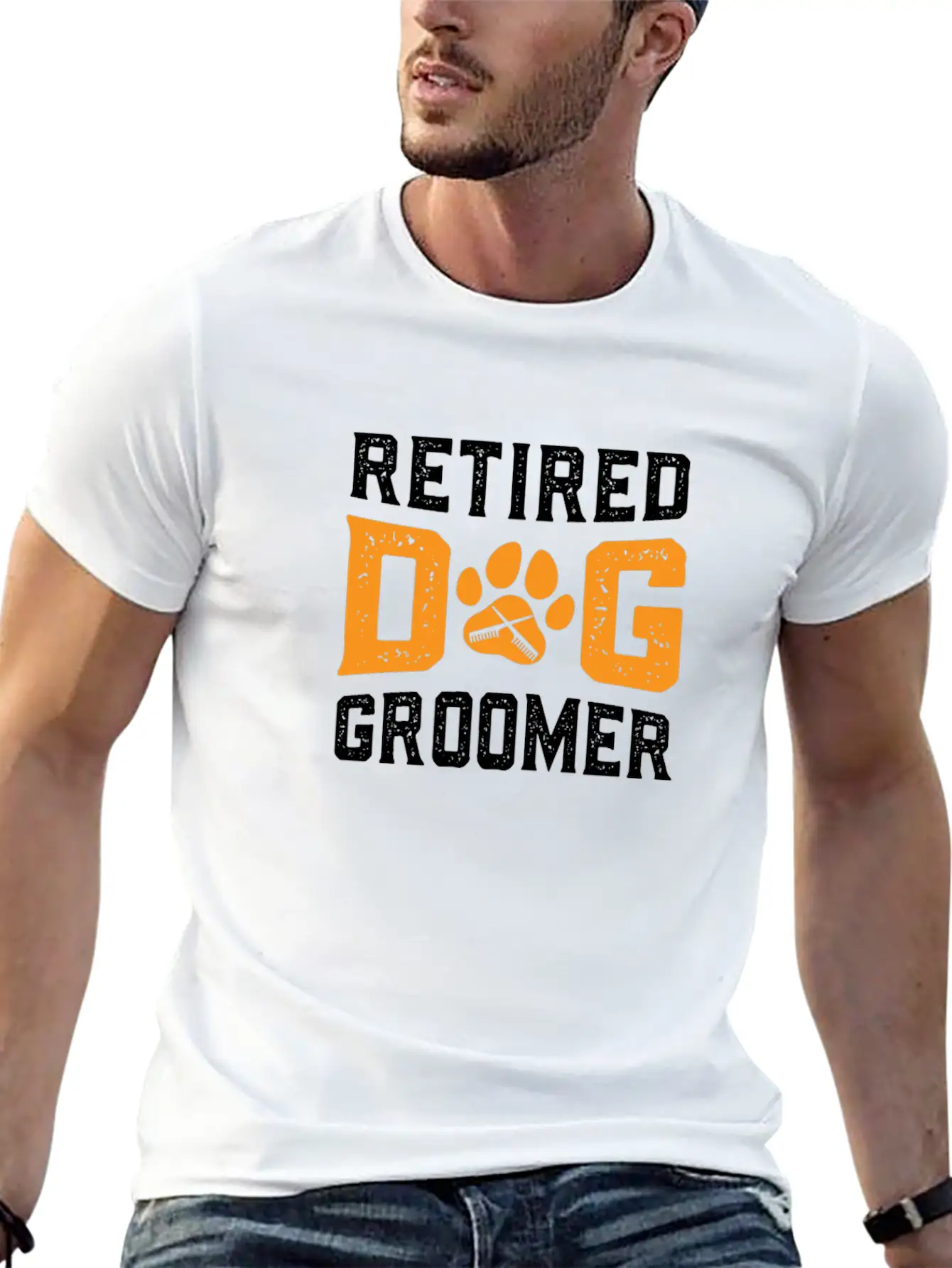 Retired Dog Groomer Fur Artist Retirement Party Unisex Casual T-Shirt – Clean Design For Daily Comfort
