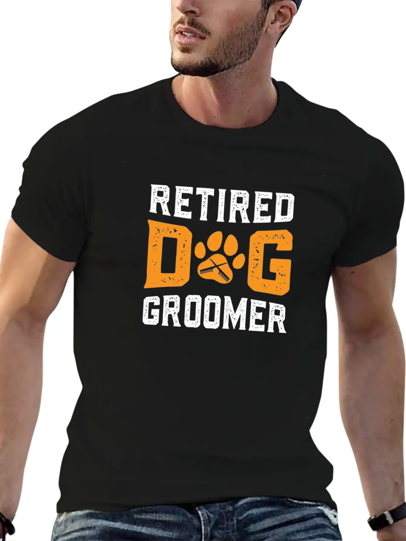 Retired Dog Groomer Fur Artist Retirement Party Unisex Casual T-Shirt – Clean Design For Daily Comfort