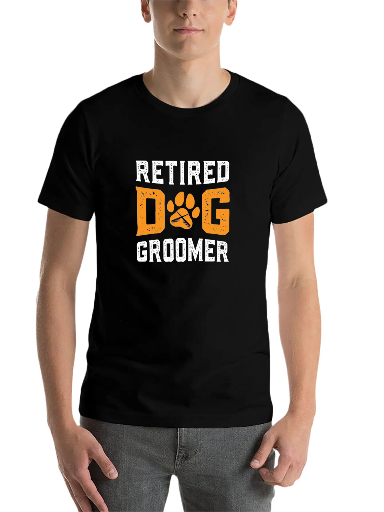 Retired Dog Groomer Fur Artist Retirement Party Unisex Casual T-Shirt – Clean Design For Daily Comfort
