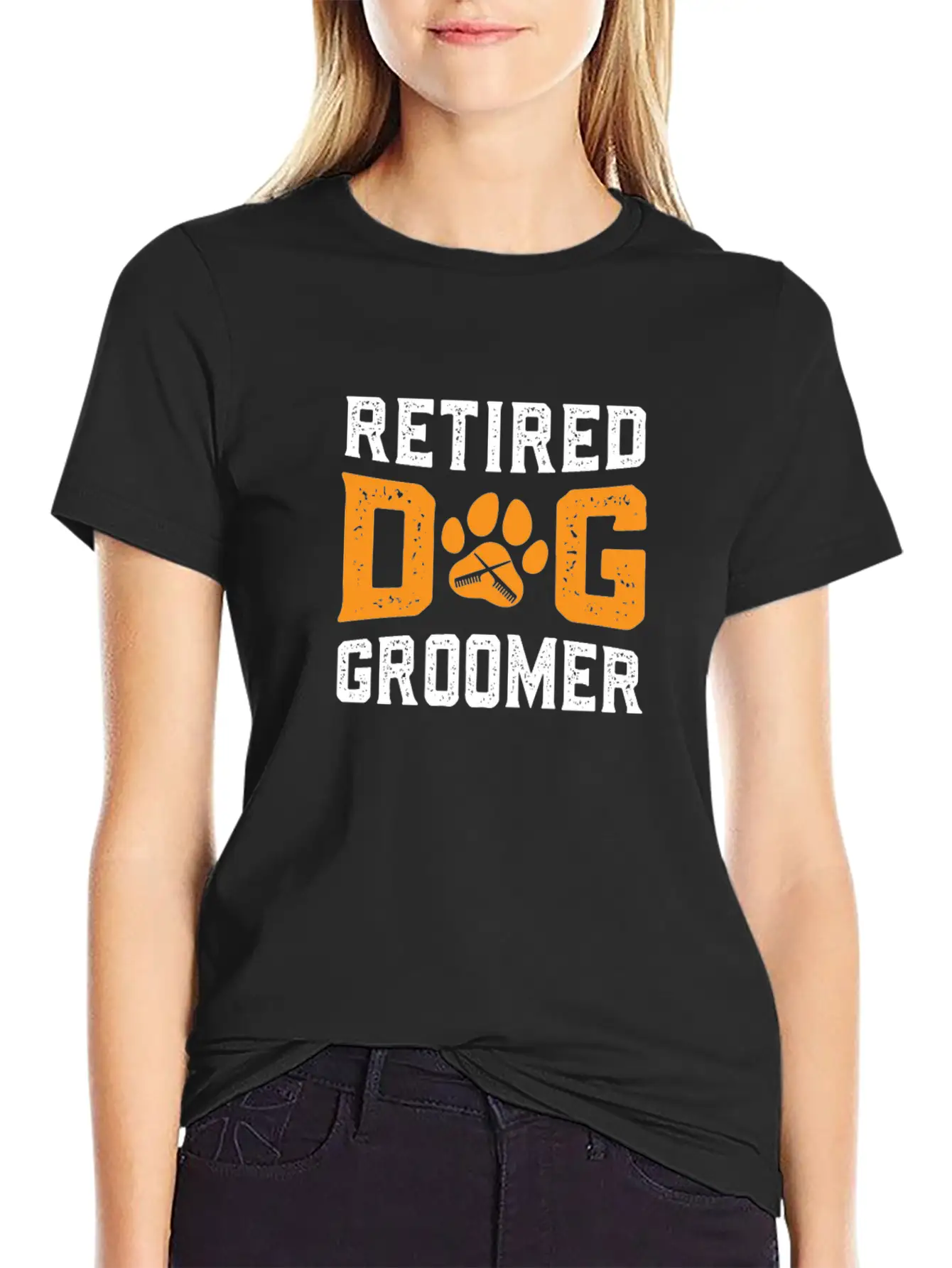 Retired Dog Groomer Fur Artist Retirement Party Unisex Casual T-Shirt – Clean Design For Daily Comfort