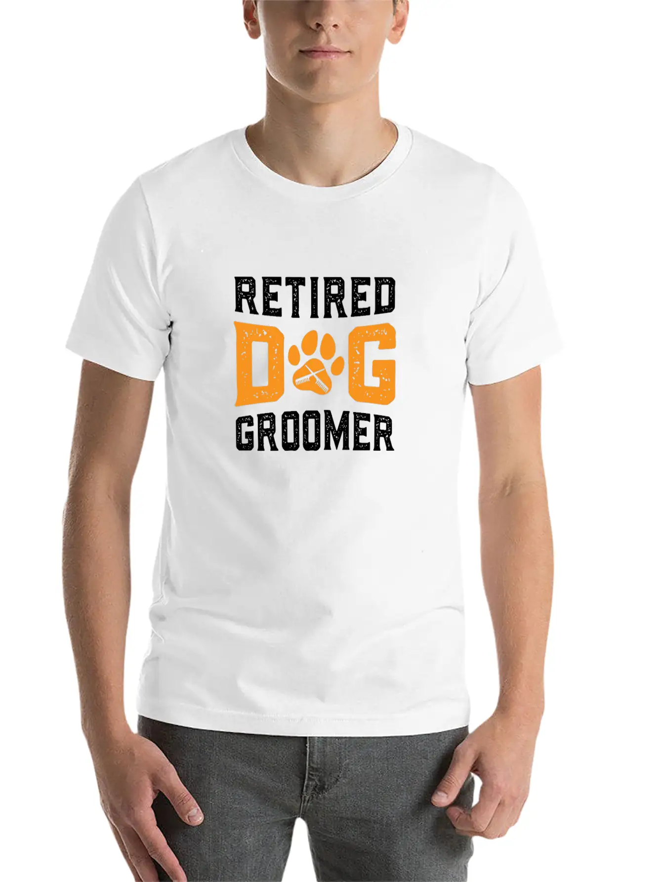 Retired Dog Groomer Fur Artist Retirement Party Unisex Casual T-Shirt – Clean Design For Daily Comfort
