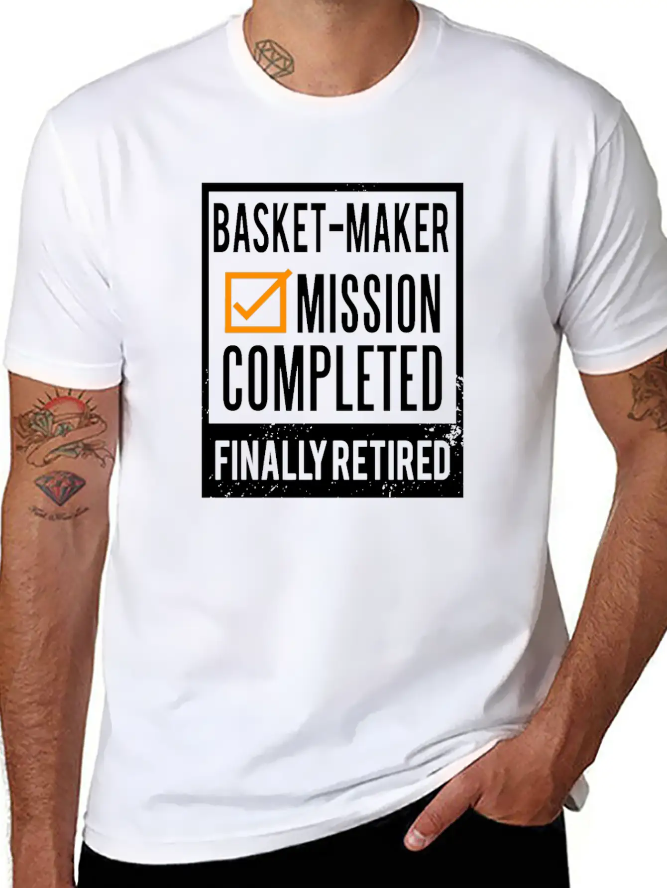 Retirement - Retired Basket-Maker Essential Unisex Summer Tee – Soft Cotton Casual Fit