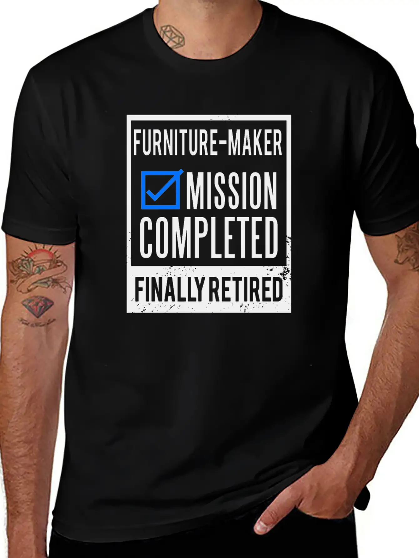 Retirement - Retired Furniture-maker Basic Graphic T-Shirt – Daily Comfort In Soft Cotton