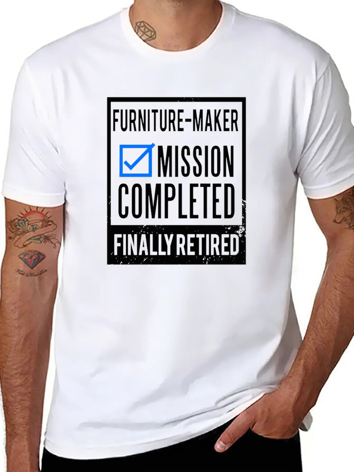 Retirement - Retired Furniture-maker Basic Graphic T-Shirt – Daily Comfort In Soft Cotton