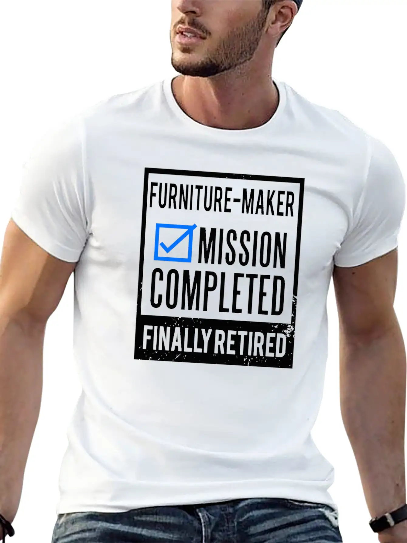 Retirement - Retired Furniture-maker Basic Graphic T-Shirt – Daily Comfort In Soft Cotton