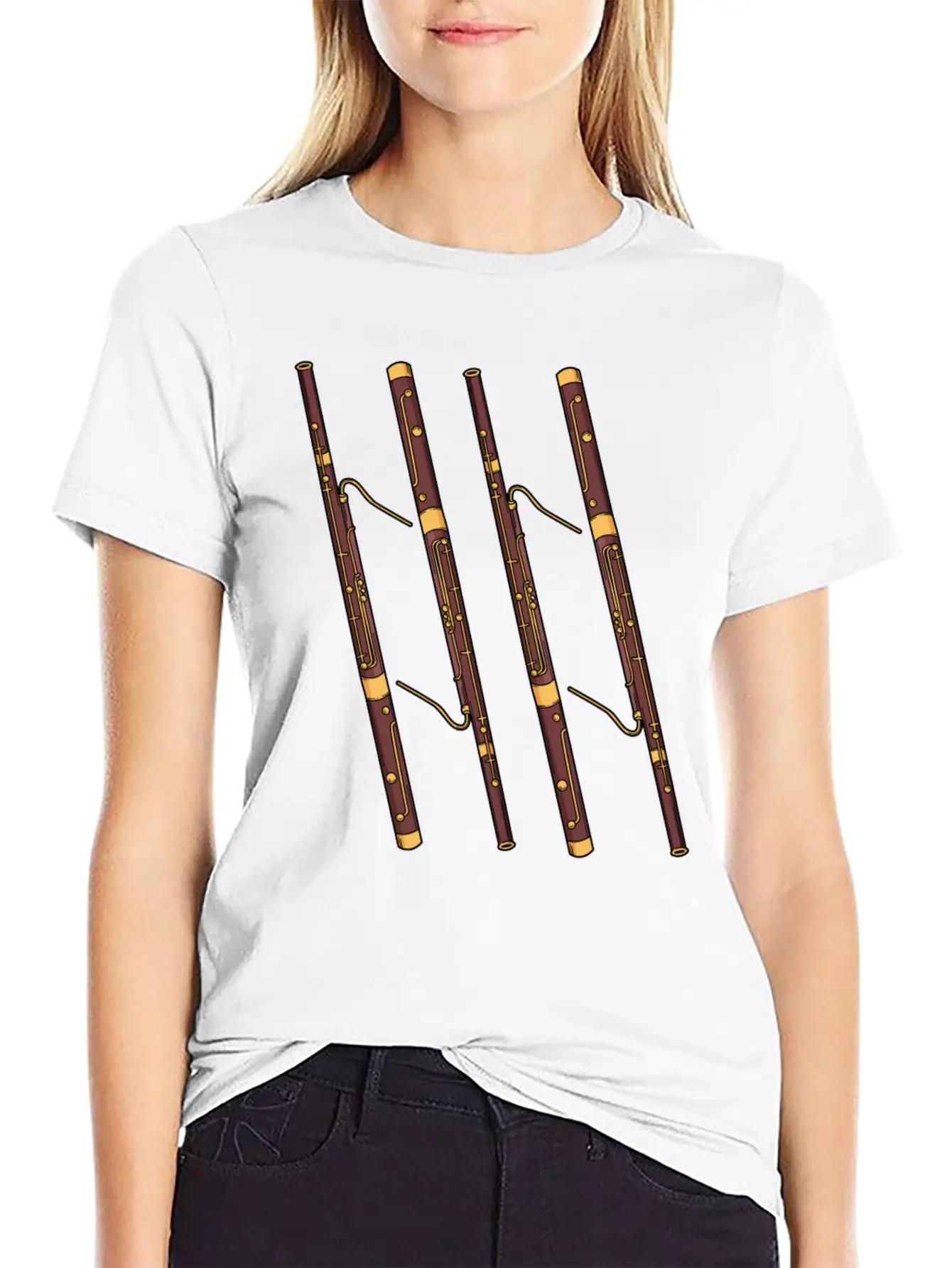 Retro Bassoon Retro Jazz Music Bassoonist Bassoon Unisex Casual T-Shirt – Clean Design For Daily Comfort