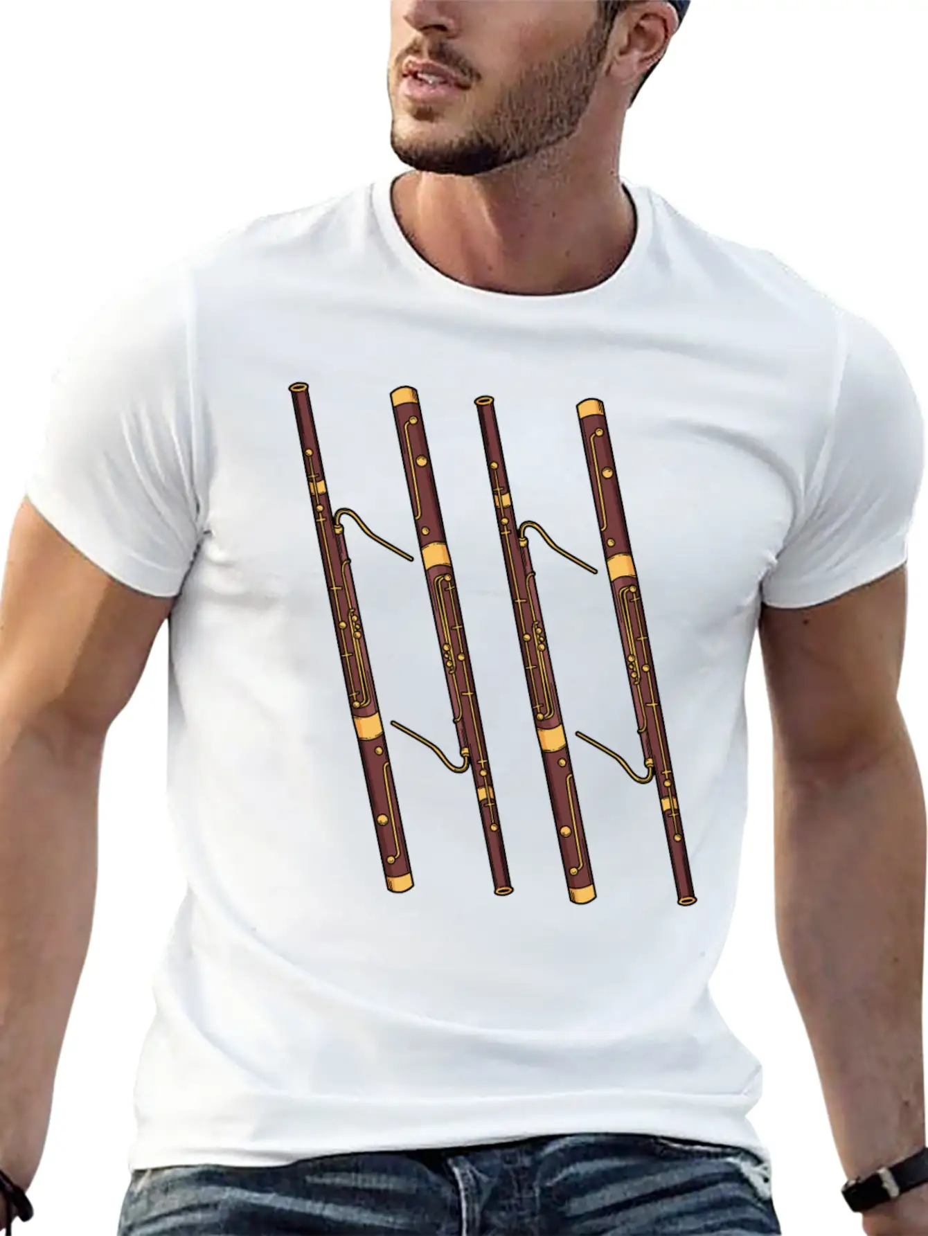 Retro Bassoon Retro Jazz Music Bassoonist Bassoon Unisex Casual T-Shirt – Clean Design For Daily Comfort