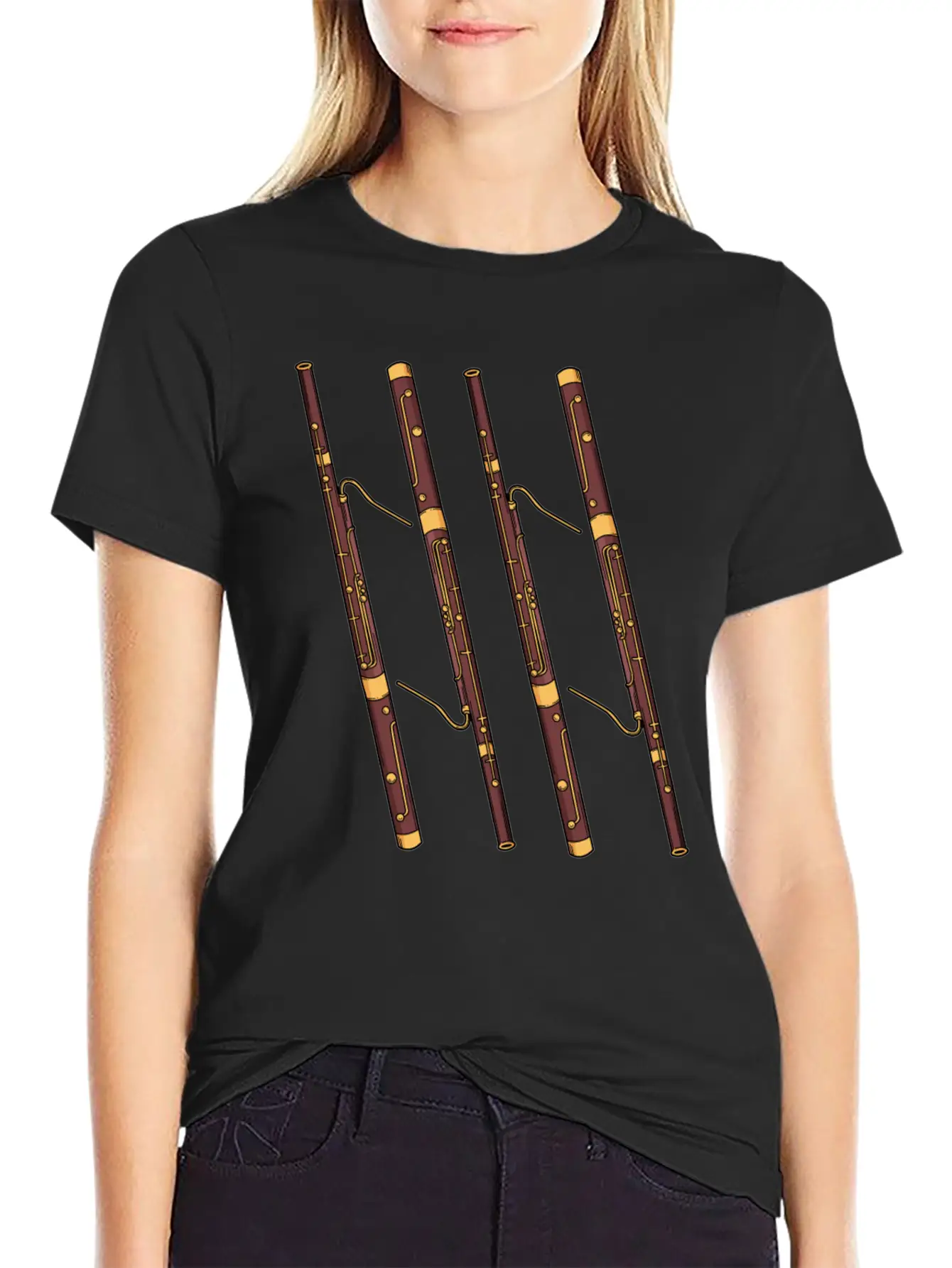Retro Bassoon Retro Jazz Music Bassoonist Bassoon Unisex Casual T-Shirt – Clean Design For Daily Comfort