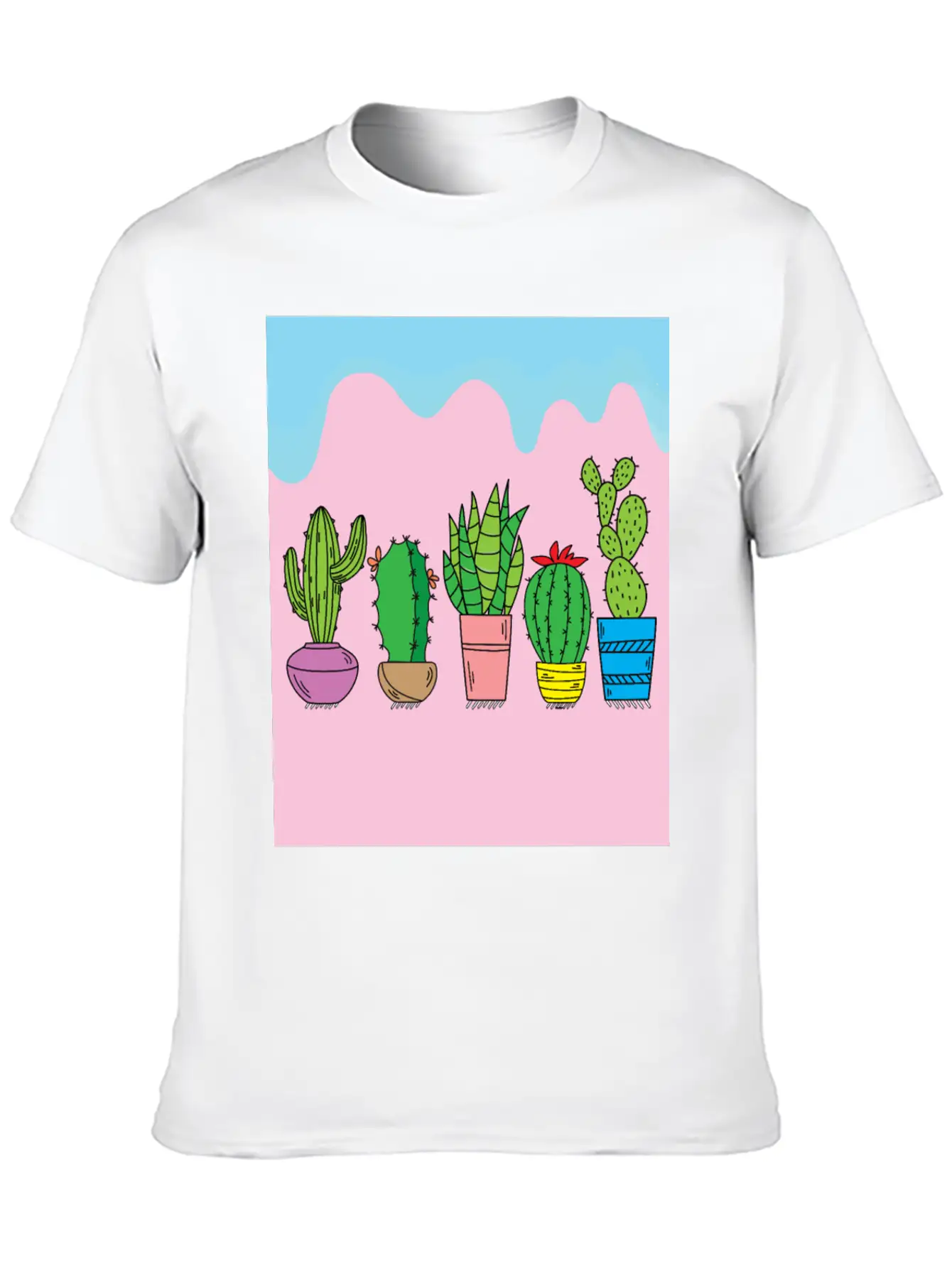 Retro Cactus Stylish Everyday T-Shirt – Unisex Basic Cotton Tee