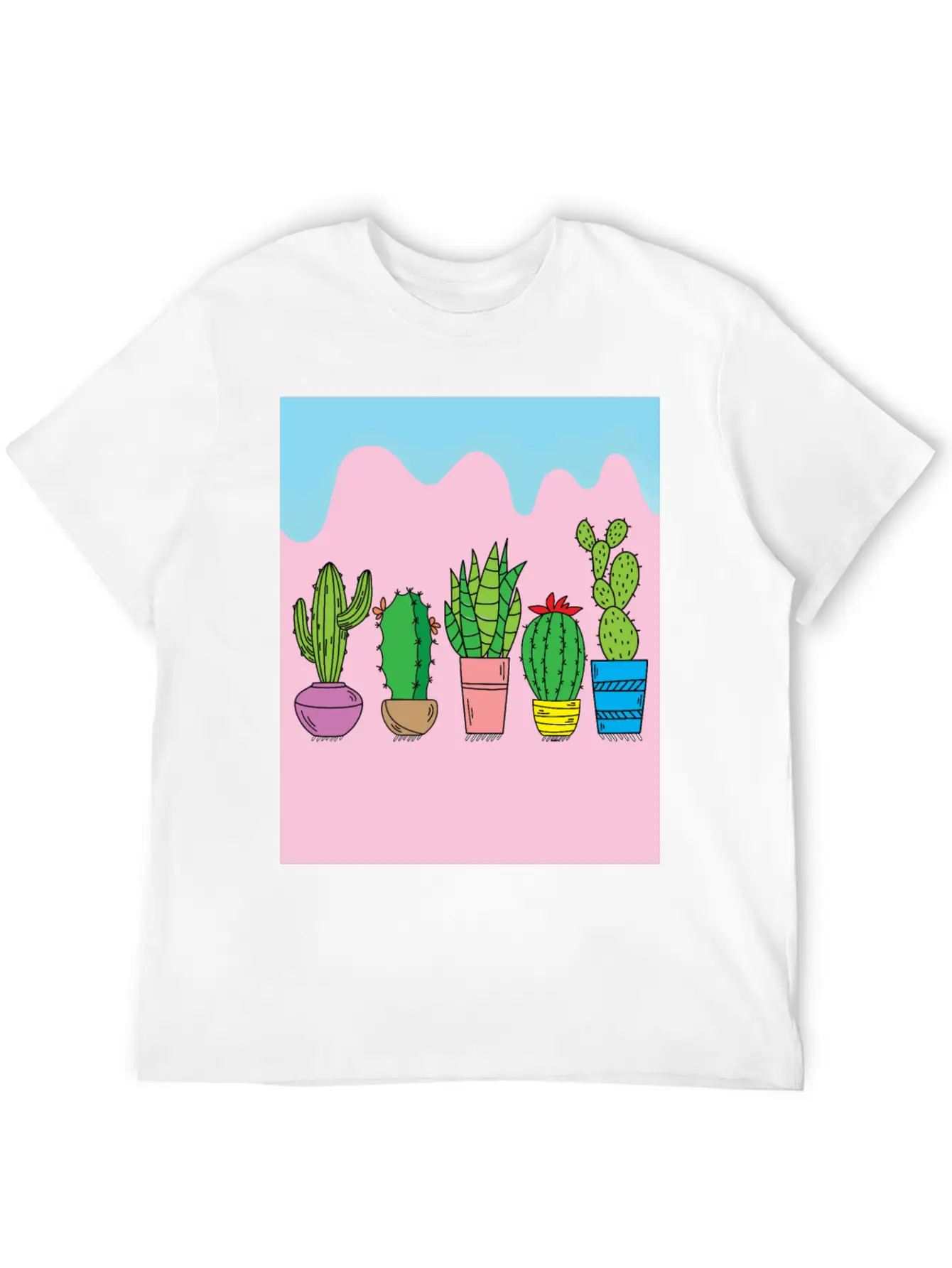 Retro Cactus Stylish Everyday T-Shirt – Unisex Basic Cotton Tee