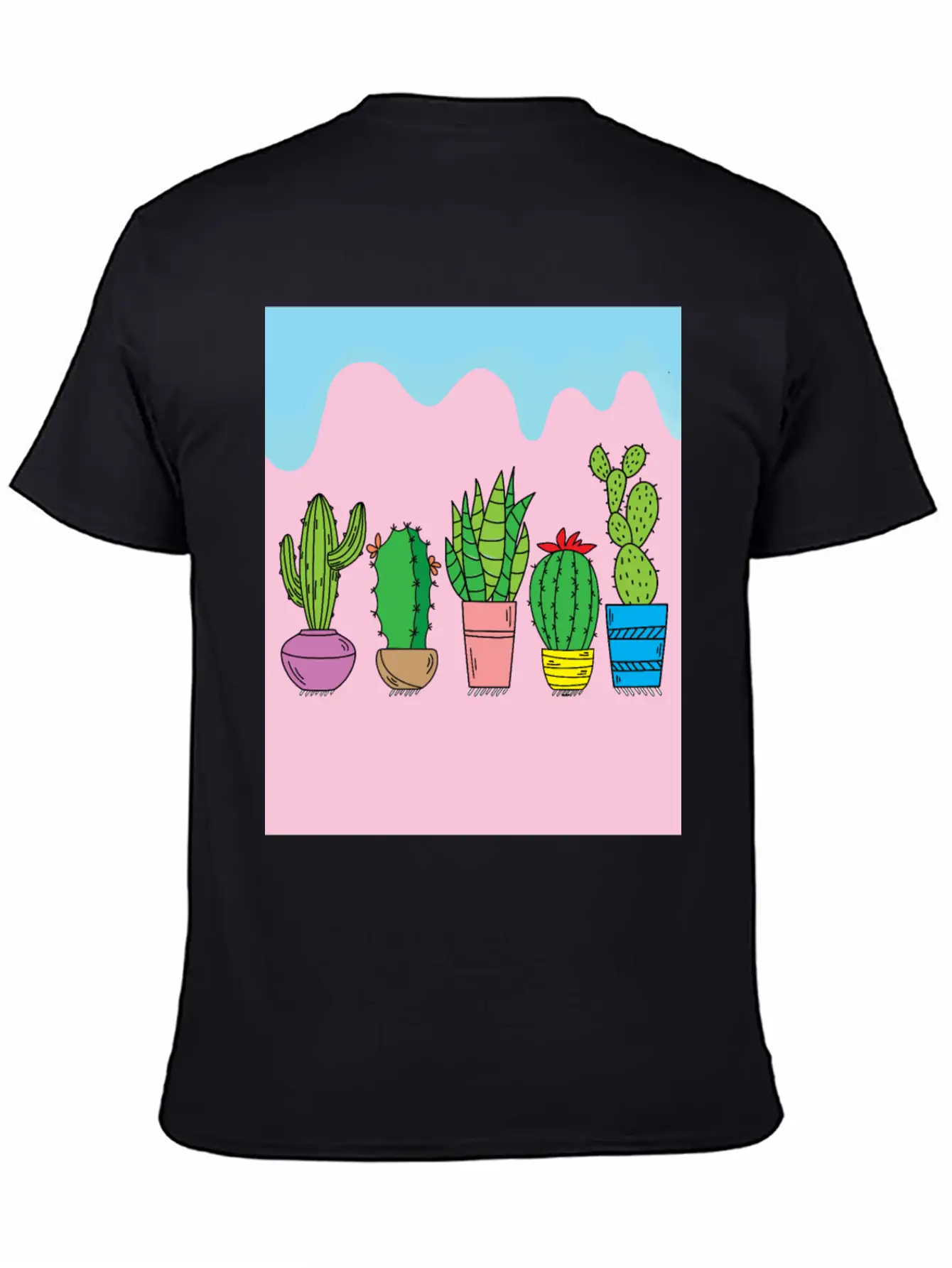 Retro Cactus Stylish Everyday T-Shirt – Unisex Basic Cotton Tee