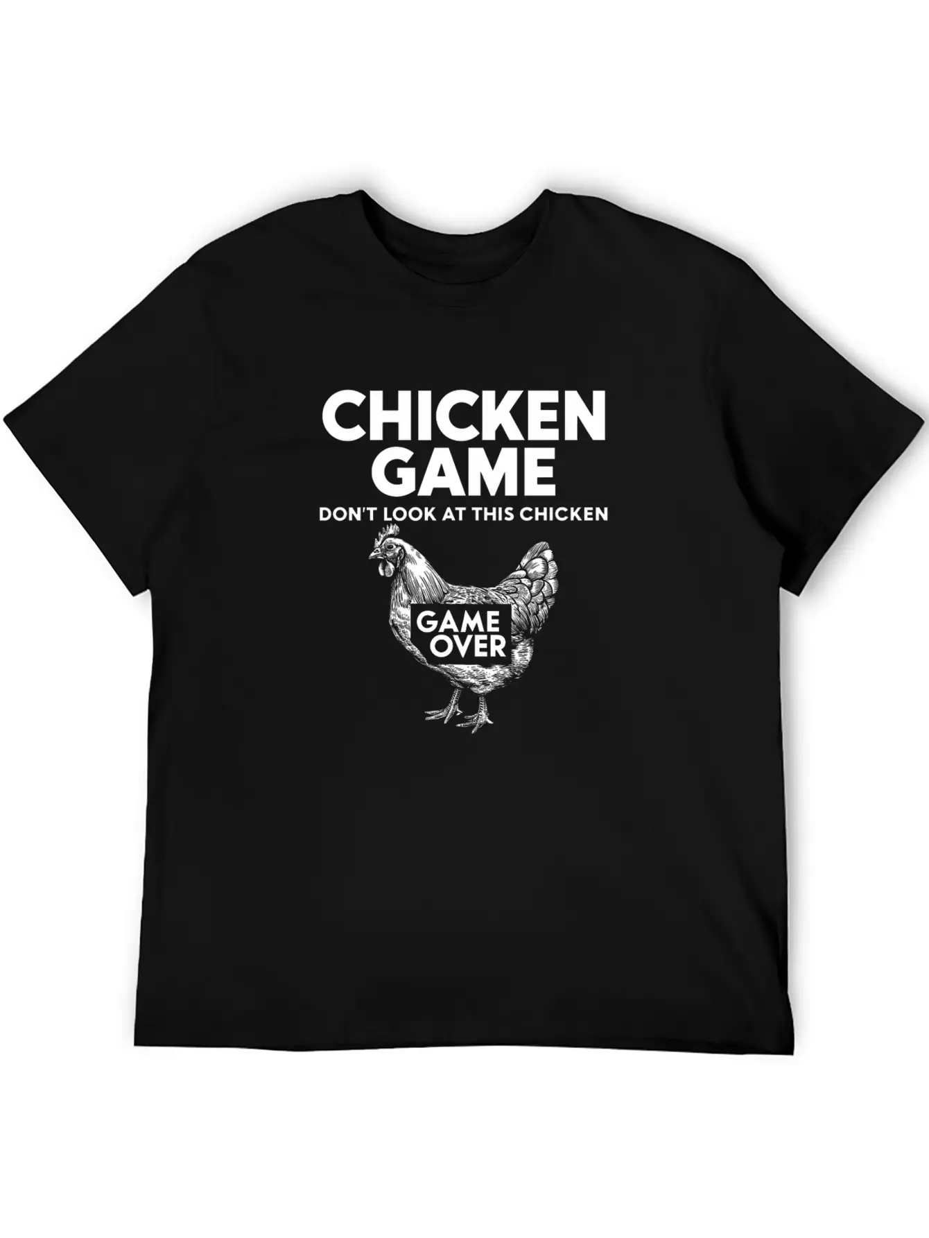 Retro Chicken Game Design For Gamers Stylish Everyday T-Shirt – Unisex Basic Cotton Tee