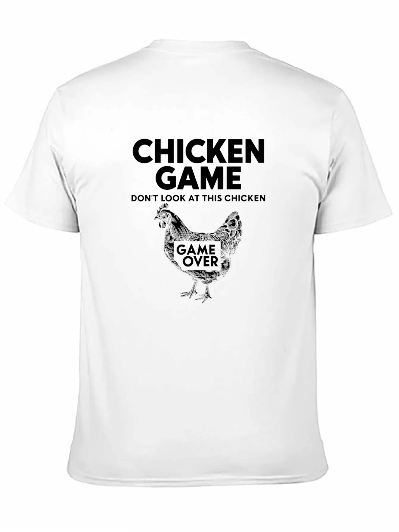 Retro Chicken Game Design For Gamers Stylish Everyday T-Shirt – Unisex Basic Cotton Tee