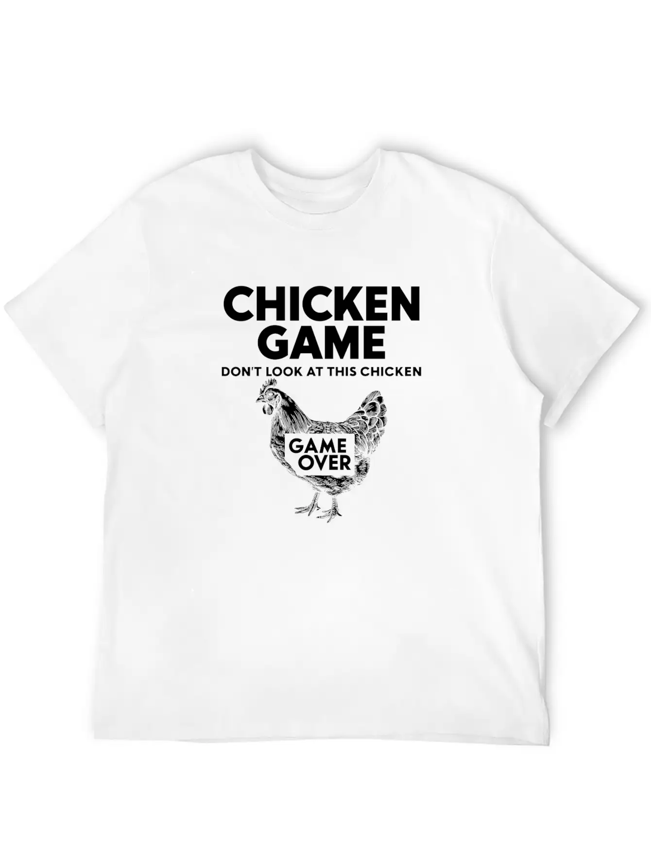 Retro Chicken Game Design For Gamers Stylish Everyday T-Shirt – Unisex Basic Cotton Tee