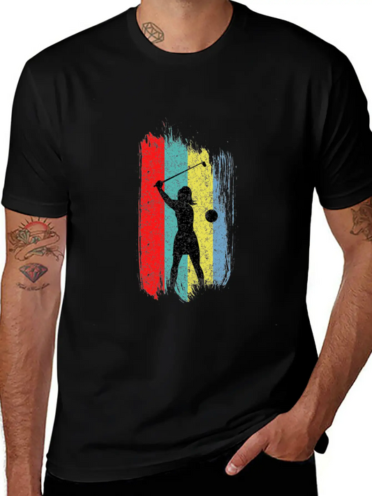 Retro Golf Player Women Golfer Golfing Putter Gift Unisex Short Sleeve Soft Cotton T-Shirt – Casual Everyday Wear