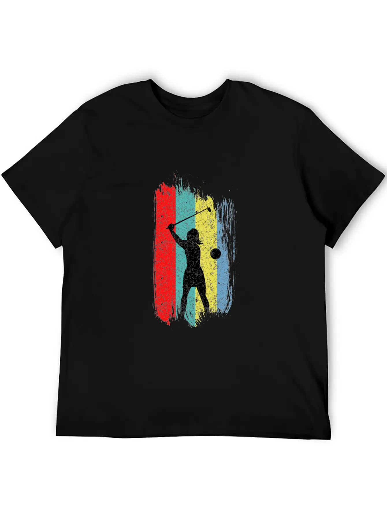 Retro Golf Player Women Golfer Golfing Putter Gift Unisex Short Sleeve Soft Cotton T-Shirt – Casual Everyday Wear