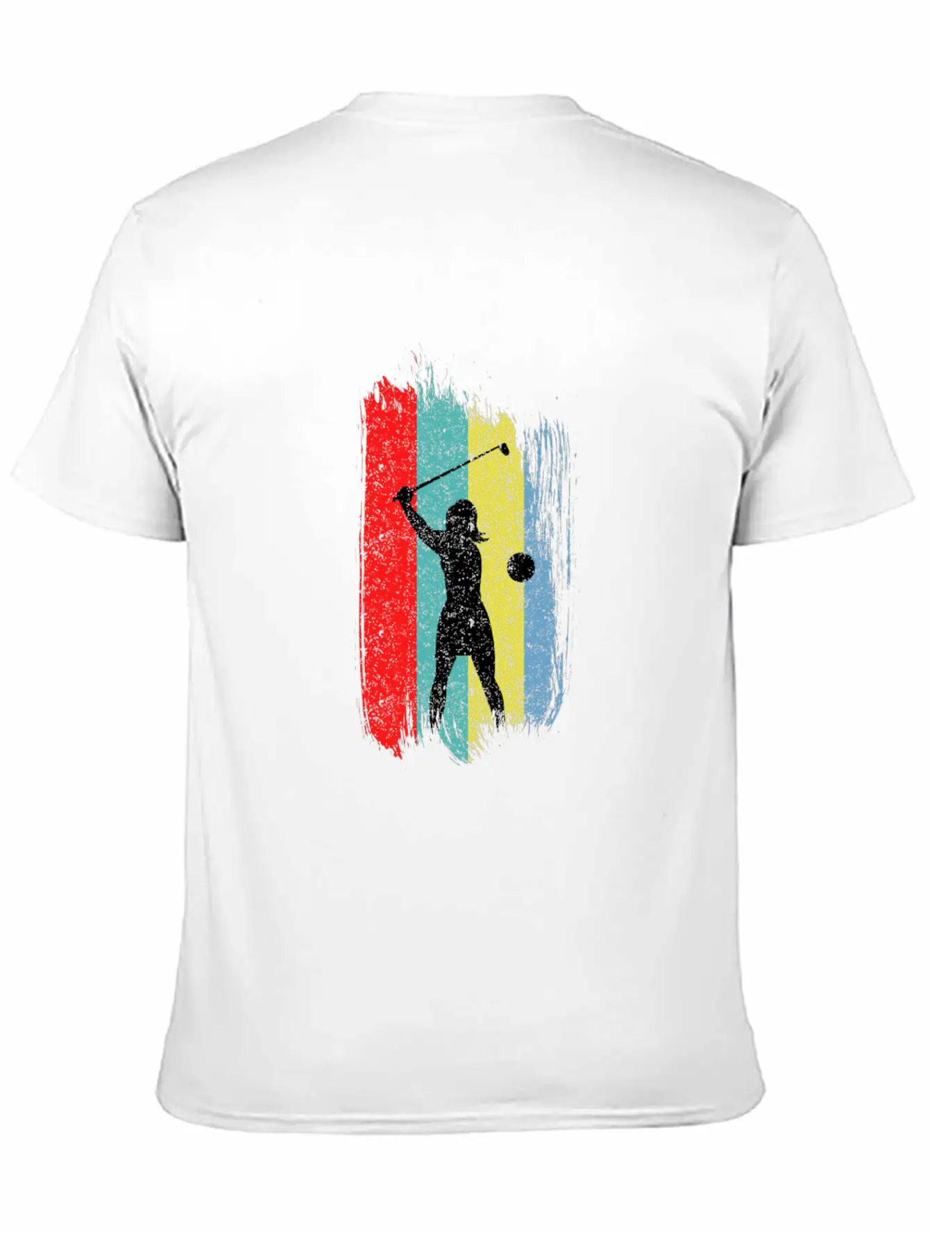 Retro Golf Player Women Golfer Golfing Putter Gift Unisex Short Sleeve Soft Cotton T-Shirt – Casual Everyday Wear