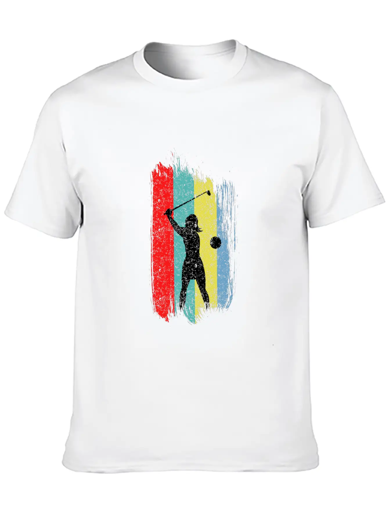 Retro Golf Player Women Golfer Golfing Putter Gift Unisex Short Sleeve Soft Cotton T-Shirt – Casual Everyday Wear