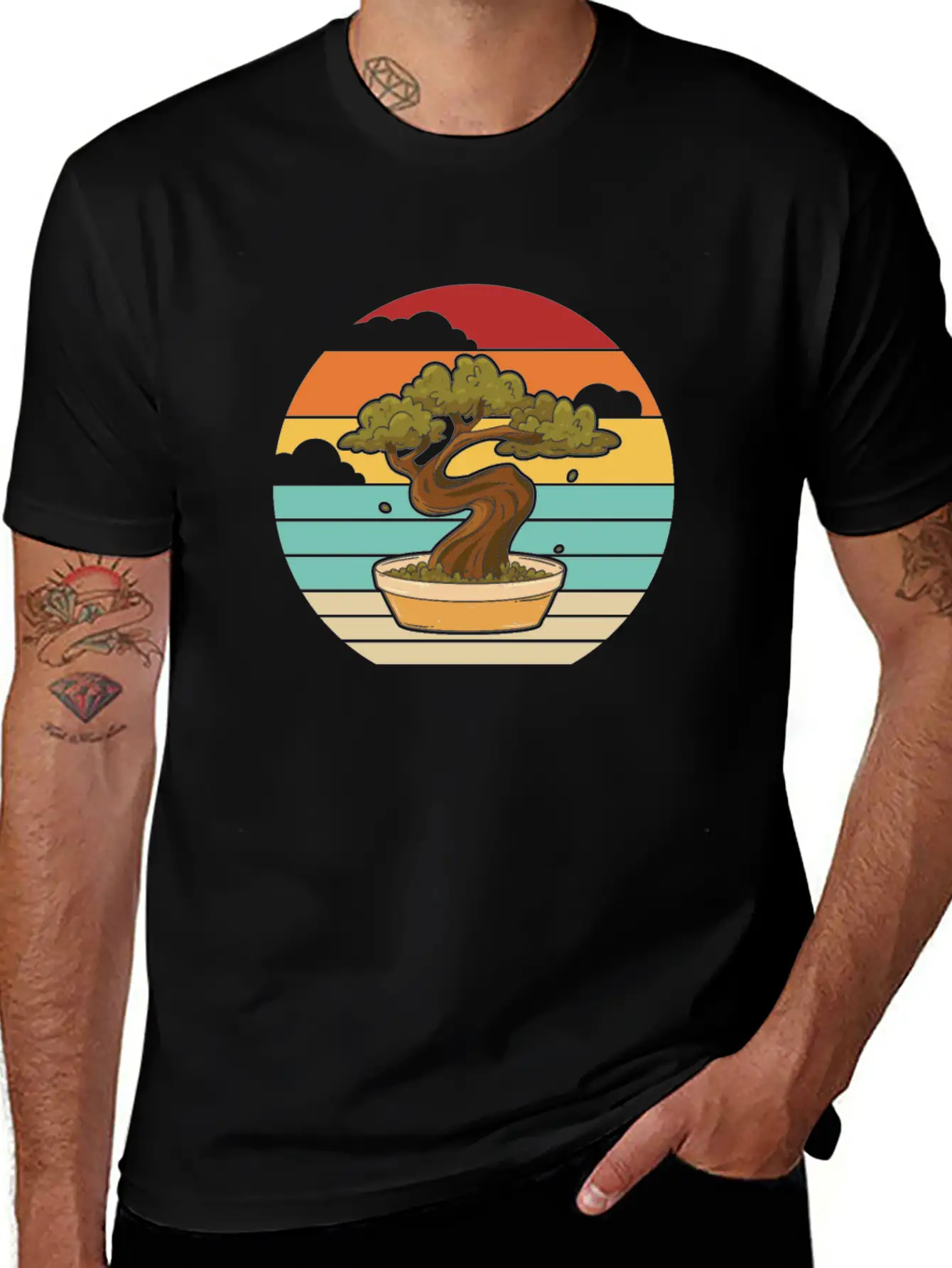 Retro Indoor Bonsai Bonsai Pots Penjing Comfortable Minimalist Graphic Tee – Summer Style Essential