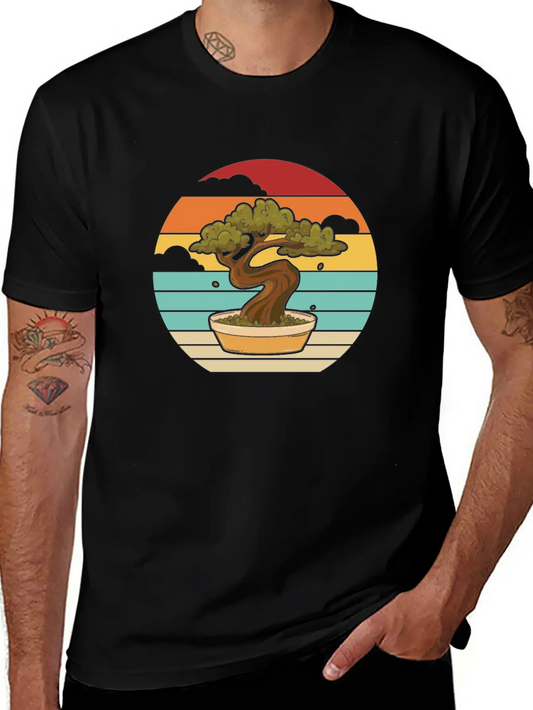 Retro Indoor Bonsai Bonsai Pots Penjing Comfortable Minimalist Graphic Tee – Summer Style Essential