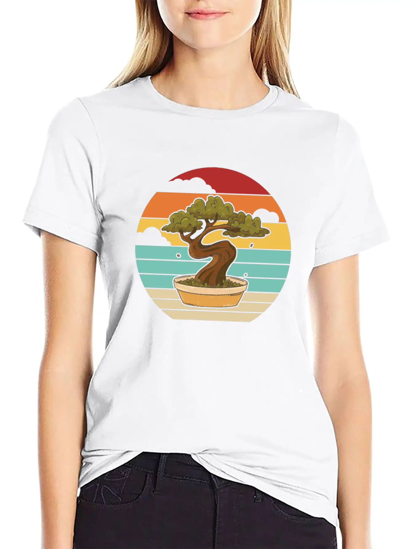 Retro Indoor Bonsai Bonsai Pots Penjing Comfortable Minimalist Graphic Tee – Summer Style Essential