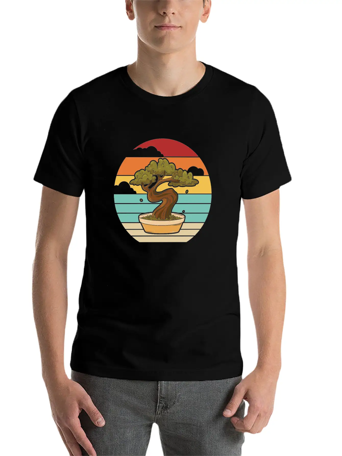 Retro Indoor Bonsai Bonsai Pots Penjing Comfortable Minimalist Graphic Tee – Summer Style Essential