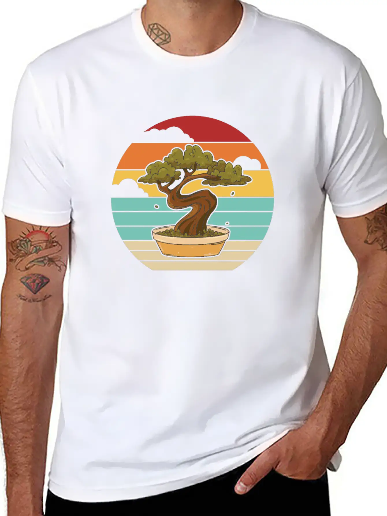 Retro Indoor Bonsai Bonsai Pots Penjing Comfortable Minimalist Graphic Tee – Summer Style Essential
