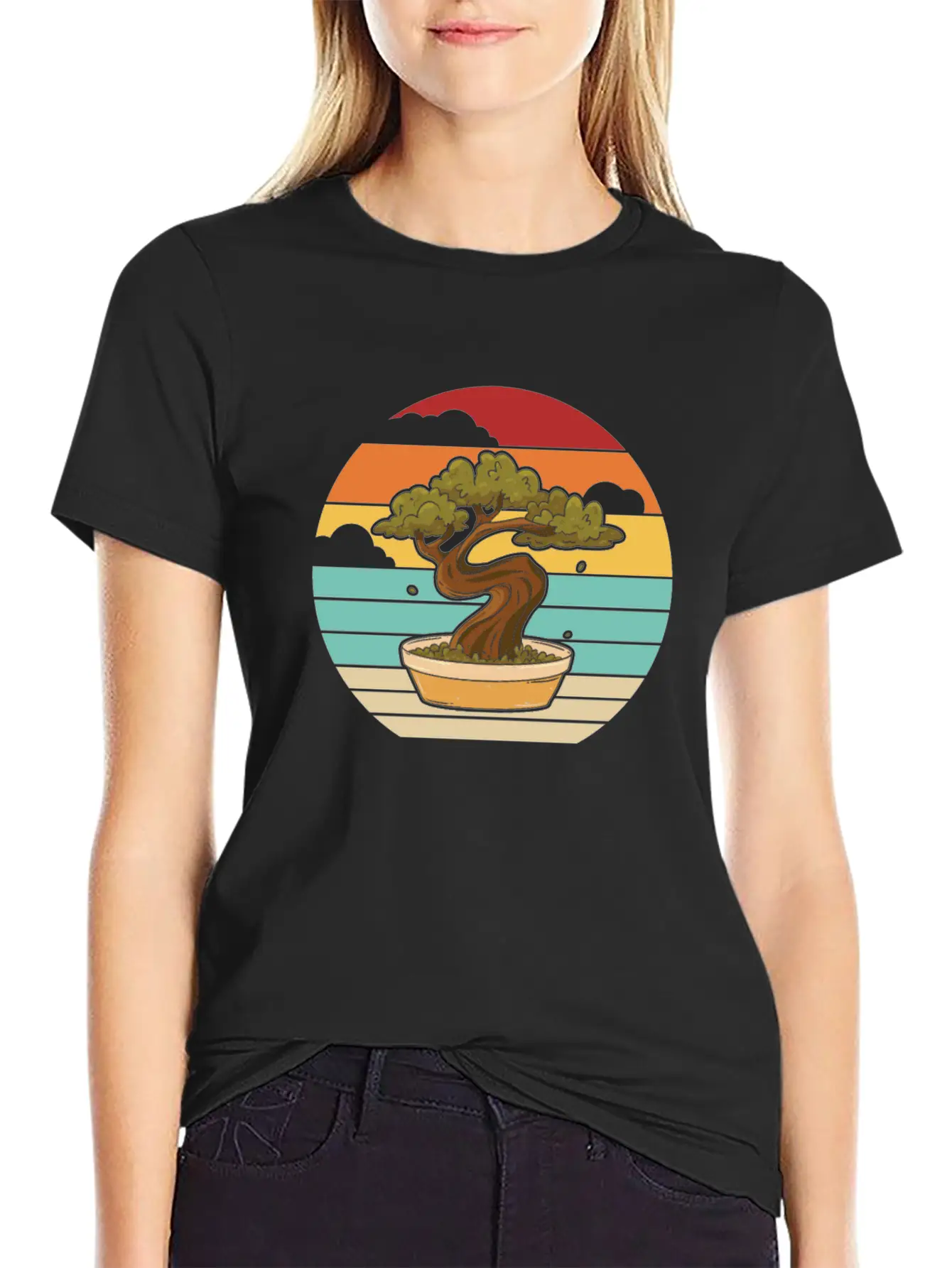Retro Indoor Bonsai Bonsai Pots Penjing Comfortable Minimalist Graphic Tee – Summer Style Essential
