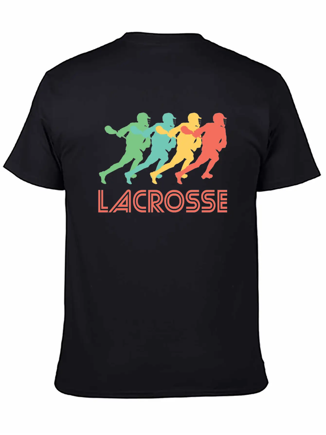 Retro Lacrosse Pop Art Unisex Short Sleeve Soft Cotton T-Shirt – Casual Everyday Wear