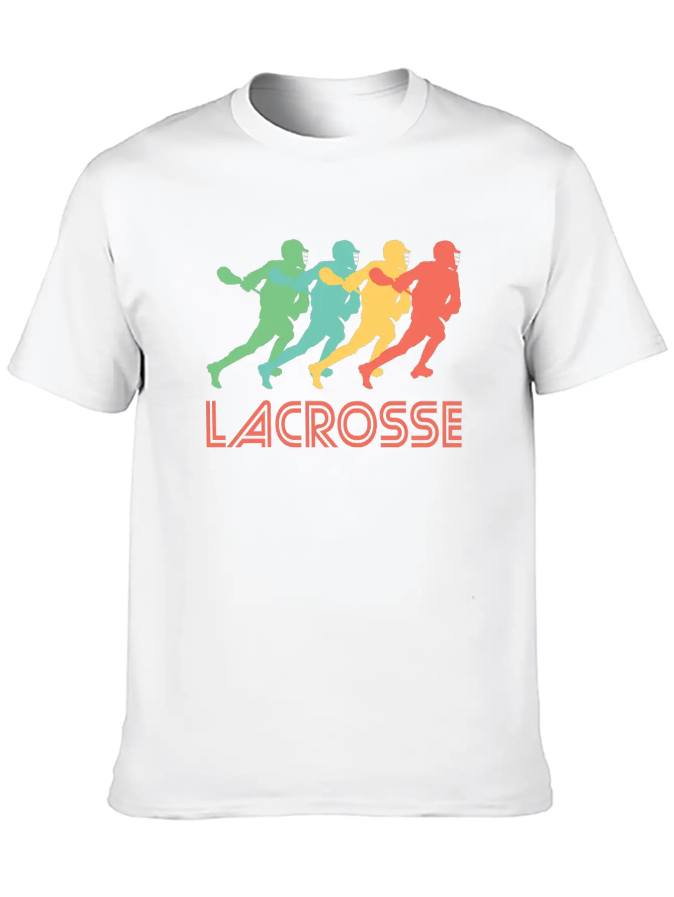 Retro Lacrosse Pop Art Unisex Short Sleeve Soft Cotton T-Shirt – Casual Everyday Wear