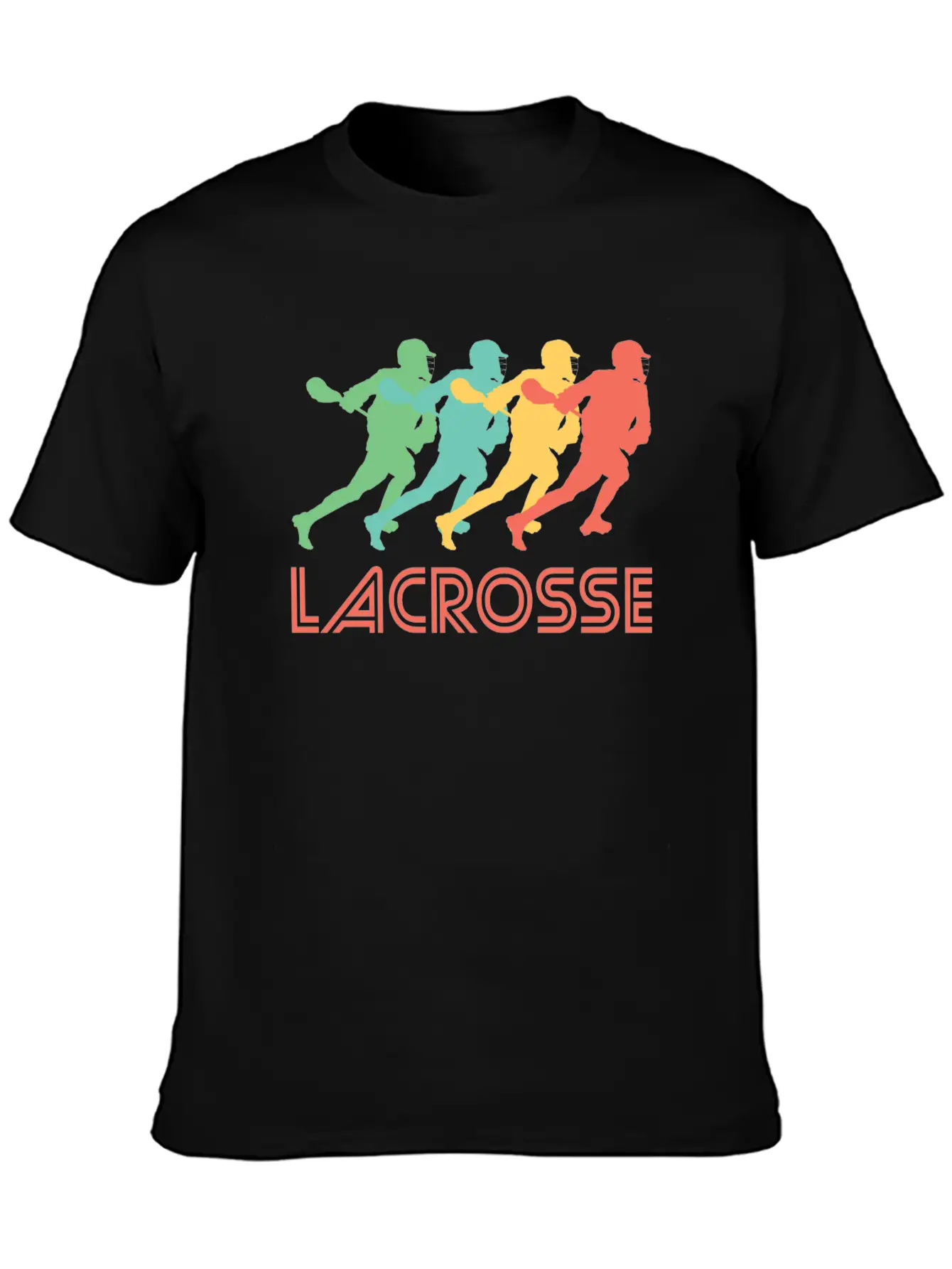 Retro Lacrosse Pop Art Unisex Short Sleeve Soft Cotton T-Shirt – Casual Everyday Wear